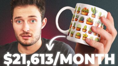 Make $21,613 Per Month Selling AI Mugs (Easy Side Hustle)