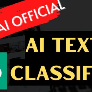 OFFICIAL OpenAI AI Classifier to detect AI Text like ChatGPT