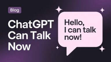 ChatGPT Can TALK Now
